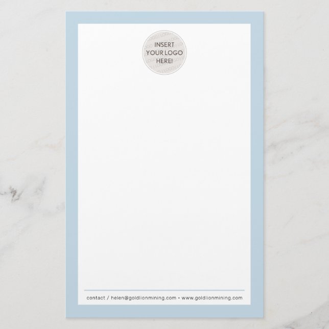 PAPEL DE NOTA LOGO moderno formal negocios azul pá (Anverso)