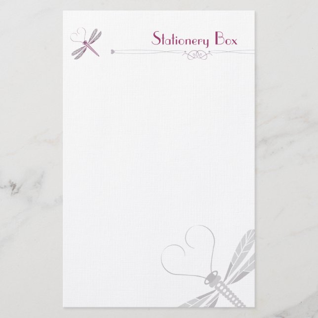 Papel de nota personal de la libélula (Anverso)