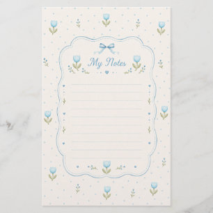 Papel de notas de papelería forrado con lazo de tu