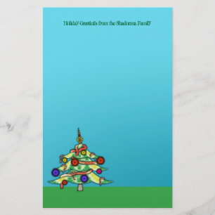Papel de notas de papelería Navideño árbol de Navi