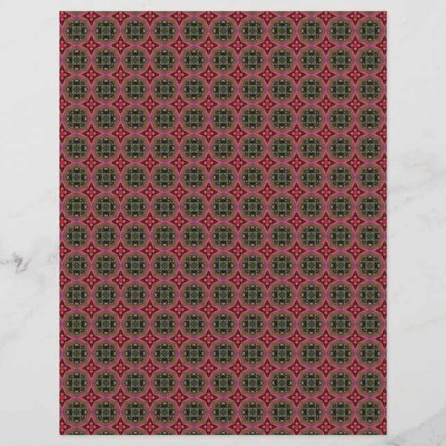 Papel de origami Personalizable rojo negro arte de (Frente)