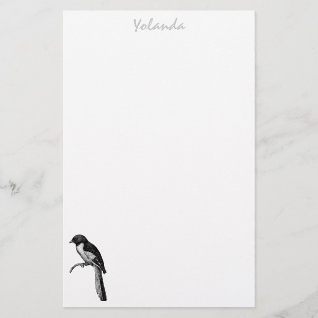 Papel de pájaro personalizado (Anverso)