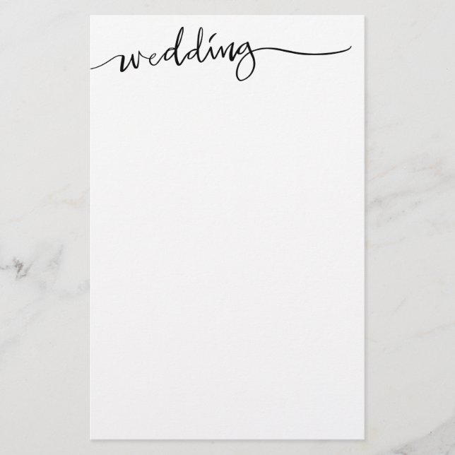 papel de papel boda con letras a mano para persona (Anverso)