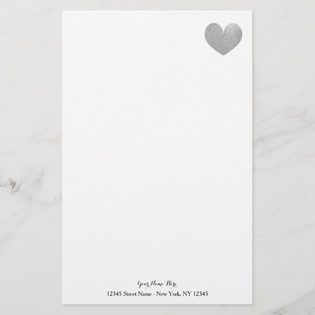 Papel de papel de personalizado con corazón purpur (Anverso)