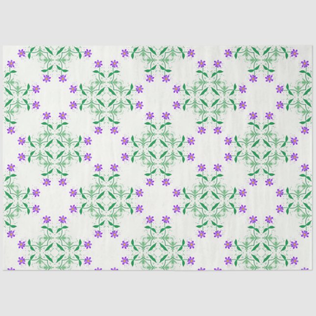 papel de papel de tejido botánico púrpura (Anverso)