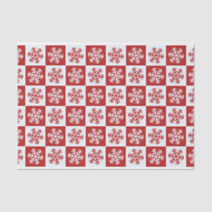 Papel de papel de tejido de copo de nieve rojo bla
