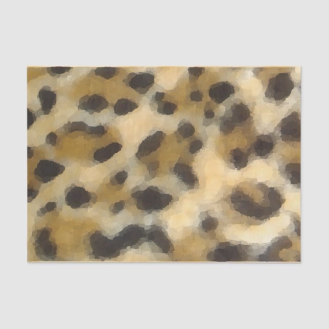 Papel de papel de tejido de impresión de leopardo  (Anverso)