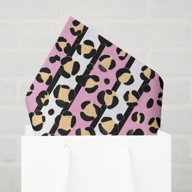 Papel de papel de tejido de impresión de leopardo  (Bolsa de regalo)