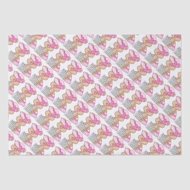 Papel de papel de tejido de juego de Bingo Bear (Anverso)