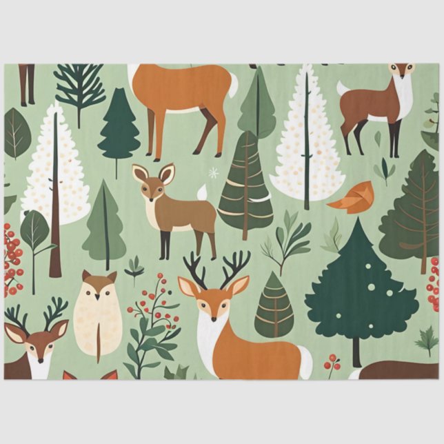 Papel de papel higiénico para critters para navida (Anverso)