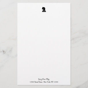 Papel de papel personalizado con pieza de ajedrez