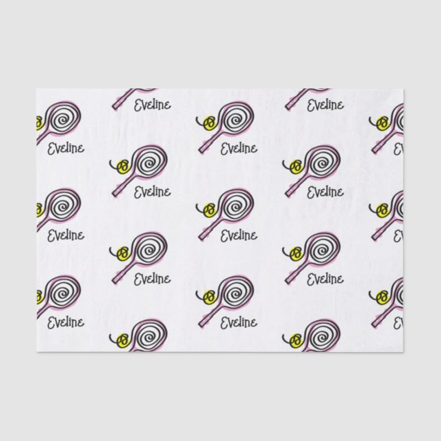 Papel de papel personalizado de raqueta de tenis r (Anverso)
