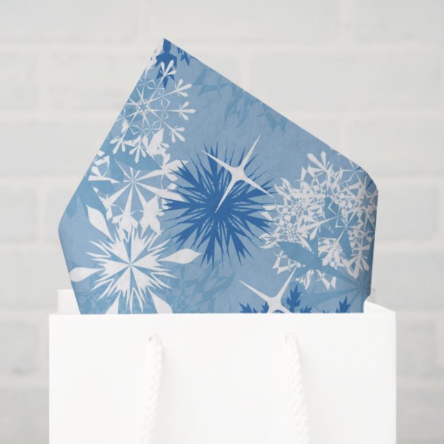 Papel de papel tisular de patrón de copo de nieve  (Bolsa de regalo)
