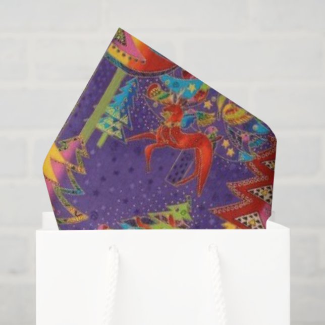 Papel de papel tisular de patrones de Navidades di (Bolsa de regalo)