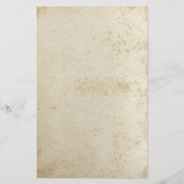 Papel de papelería antiguo con manchas (Anverso)