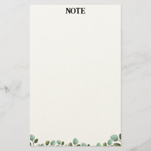 Papel de papelería botánica con vegetación mínima