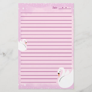 Papel de papelería Cisne delicado