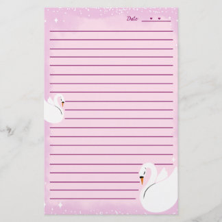 Papel de papelería Cisne delicado 