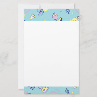 Papel de papelería con estampado floral acuático