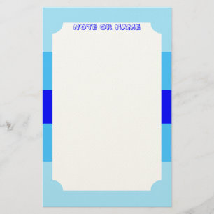 Papel de papelería con marco azul minimalista