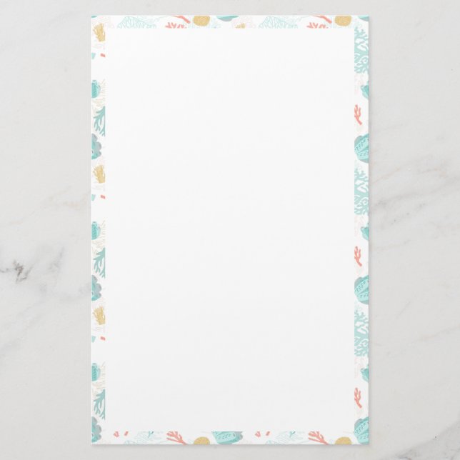 Papel de papelería - Coral (Anverso)