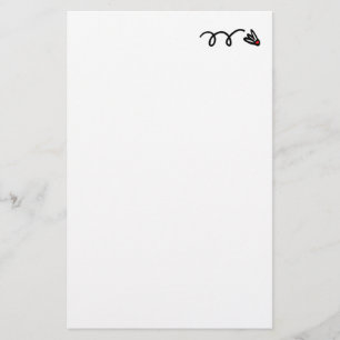 Papel de papelería de bádminton para escribir cart