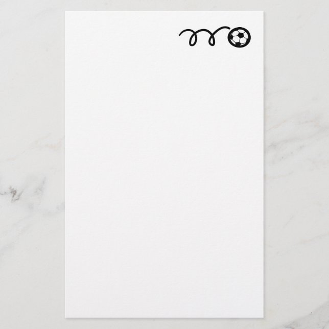 Papel de papelería de fútbol personalizado para es (Anverso)