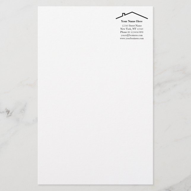 Papel de papelería de la empresa inmobiliaria de c (Anverso)