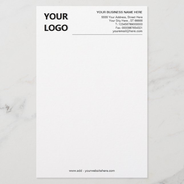 Papel de papelería de oficina comercial personaliz (Anverso)