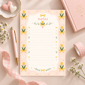 Papel de papelería de tulipán encantador
