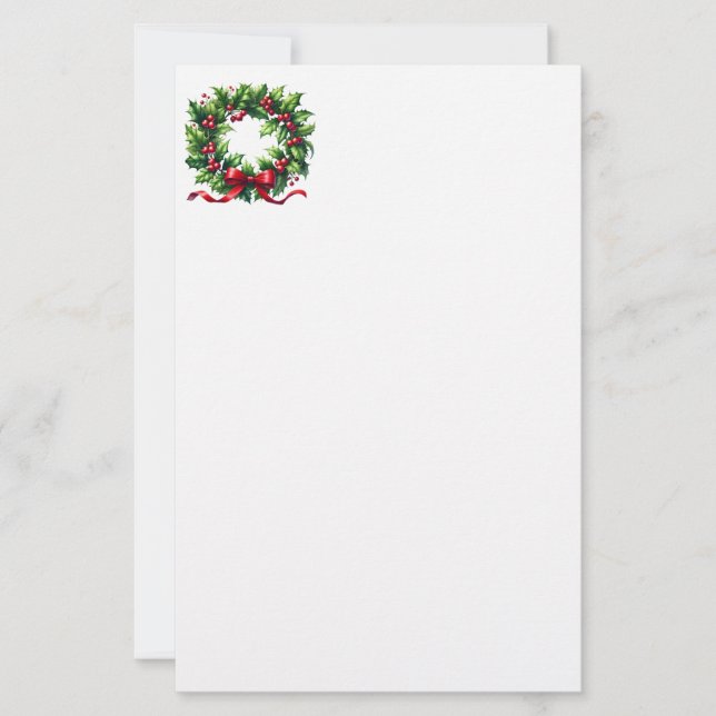 Papel de papelería de vacaciones de Navidad (Anverso)