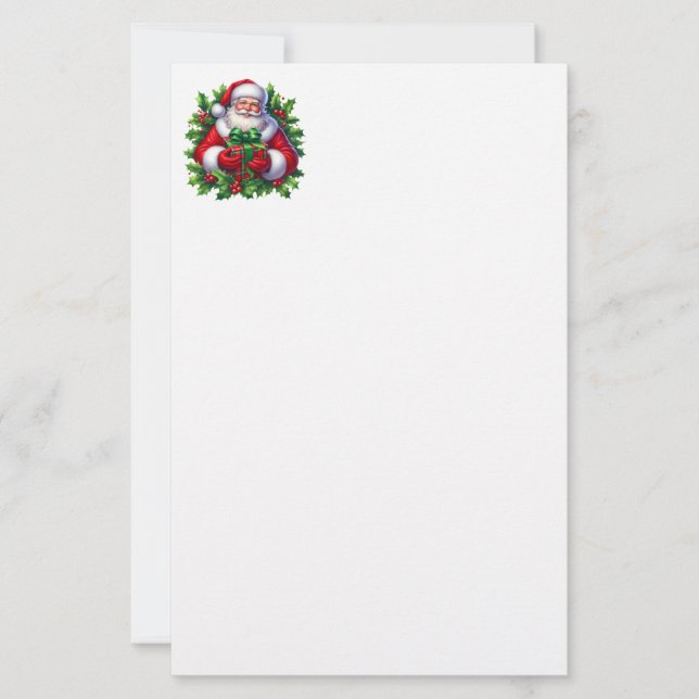 Papel de papelería de vacaciones de Navidad (Anverso)