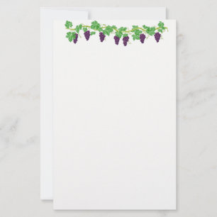 Papel de papelería de vid de uva