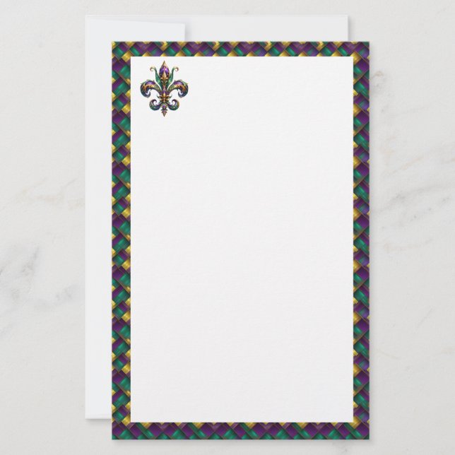 Papel de Papelería Fleur De Lis (Anverso)