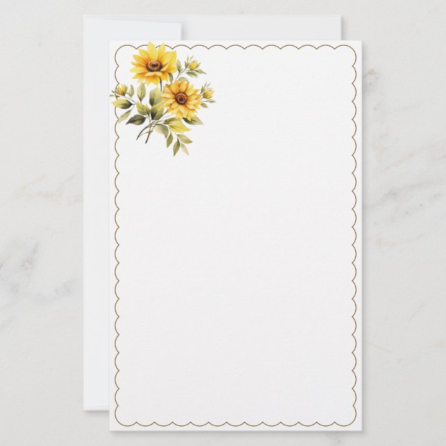 Papel de papelería floral (Anverso)