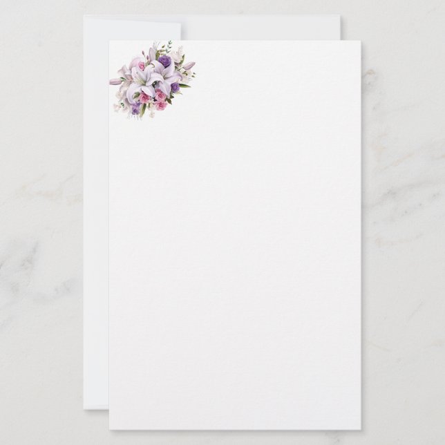 Papel de papelería floral (Anverso)