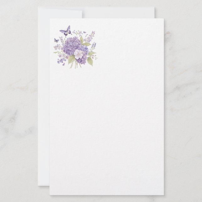Papel de papelería floral (Anverso)