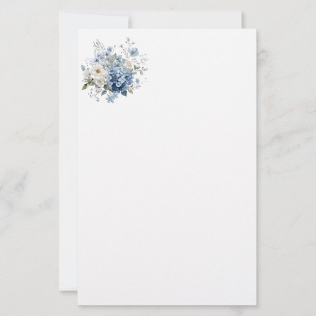 Papel de papelería floral (Anverso)