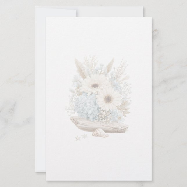 Papel de papelería floral boho (Anverso)