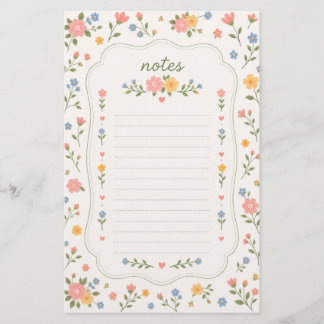 Papel de papelería floral Cottagecore