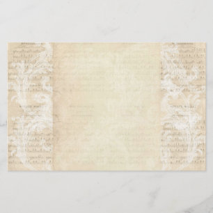 Papel de papelería hoja de música vintage crema