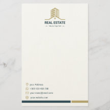 Papel de papelería moderna para inmobiliaria