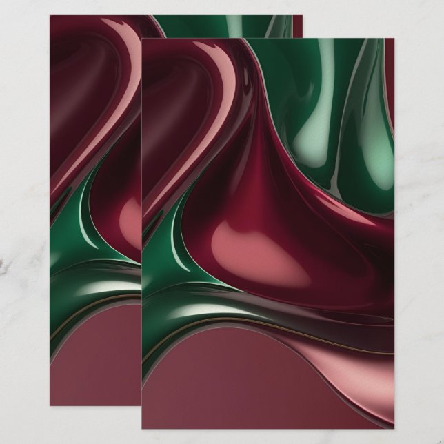 Papel de papelería multiusos con gráfico elegante (Anverso / Reverso)