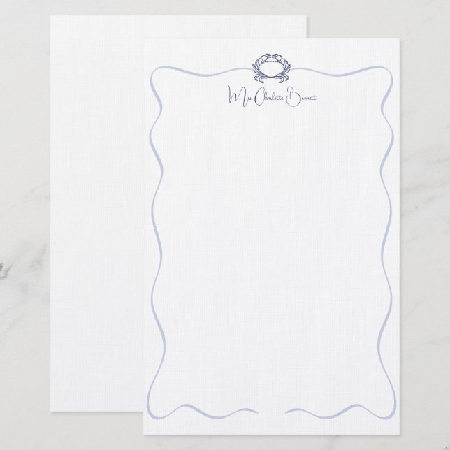 Papel de papelería náutica (Anverso / Reverso)