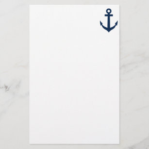Papel de papelería náutica para escritura   anclaj