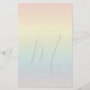 Papel de papelería personalizada arcoíris pastel