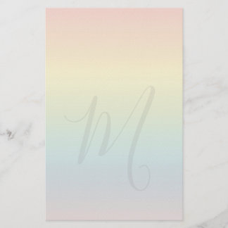Papel de papelería personalizada arcoíris pastel