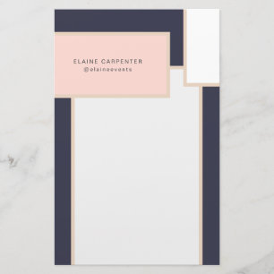 Papel de papelería personalizada de mediados de si