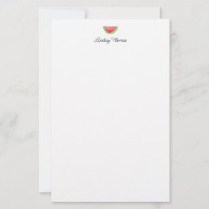 Papel de papelería personalizada de sandía linda