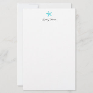 Papel de papelería personalizada estrella de mar a